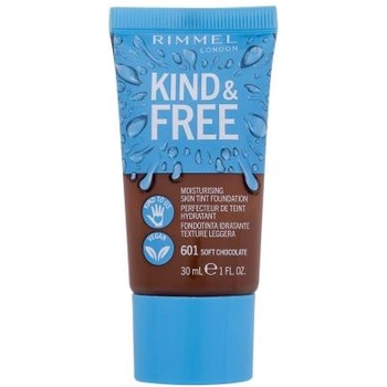 Rimmel London Kind & Free Skin Tint Foundation хидратиращ фон дьо тен 30 ml нюанс 601 Soft Chocolate