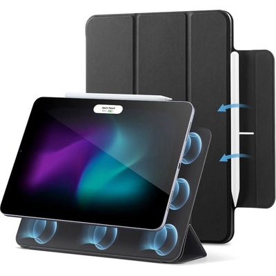 ESR Rebound Magnetic Case - магнитен полиуретанов калъф с поставка за iPad Air 11 (2024), iPad Air 5 (2022), iPad Air 4 (2020) (черен)