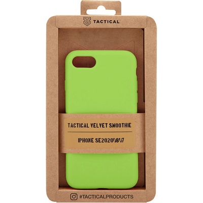 Pouzdro AppleMix TACTICAL Velvet Smoothie Apple iPhone 7 / 8 / SE 2020 / SE 2022 - příjemné na dotek - silikonové - avokádově zelené