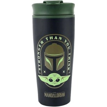 CurePink Cestovní hrnek Star Wars Hvězdné války The Mandalorian Stronger Than You Think 0,45 l