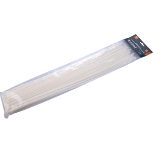 Extol кабелни превръзки 7, 6x540mm 50pcs, бял найлон; UV, киселинно и алкално устойчив