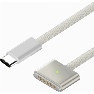 AppleKing d038 opletený nabíjecí USB-C na MagSafe 3 pro MacBook 2m béžový