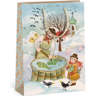 ARGUS Darčeková papierová taška (23.3 x 31.3 cm) - Vianočné kapre 08540045