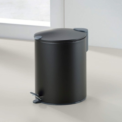 Kela 5 л черен кош за отпадъци с педал KELA от серия Mats