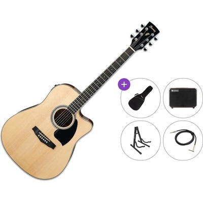 Ibanez PF15ECE-NT Premium SET Natural Електро-акустична китара Дреднаут