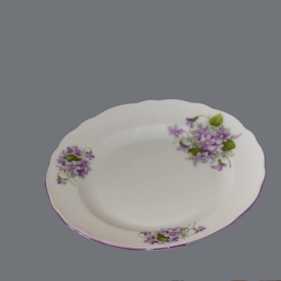 Český Porcelán Dubí Tanier dezertný 19cm Fialky