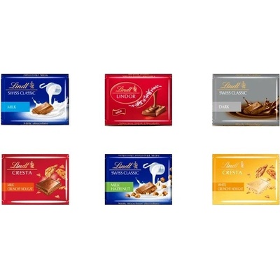 LINDT mini čokoládky (mléčná,bílá,hořká) 6,4 g