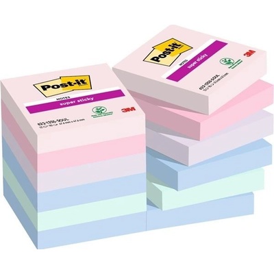 POST-IT Bloček Post-it Super Sticky SOULFUL, veľkosť 47.6x47.6 mm, 12 bločkov