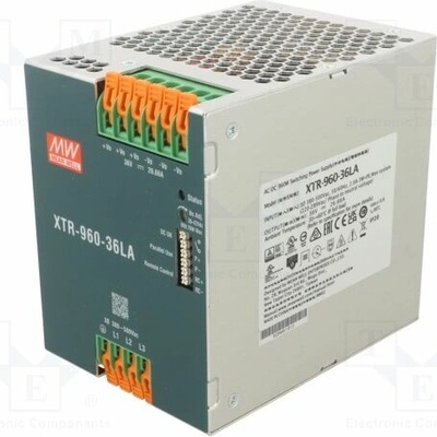 MEAN WELL XTR-960-36LA Napájecí zdroj: spínaný; na lištu DIN; 960W; 36VDC; 0÷26,66A