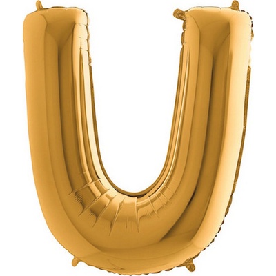 Grabo Balónek písmeno U 102 cm různé barvy Zlatá