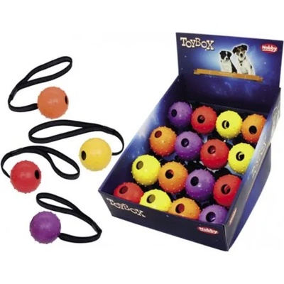 NOBBY Топка гума с лента различни цветове nobby Германия - 6 см, 60463