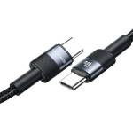 USAMS кабел USB-C към USB-C 60W 1, 2m Fast Charging, сребрист (Usa001520)