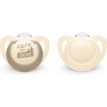 Image 1 of Nuk Силиконови залъгалки NUK for Nature - Крем, 6-18 месеца, 2 броя (10176298)
