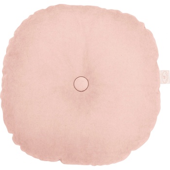 Cotton and Sweets Okrúhly vankúš s gombíkom broskyňový 40cm