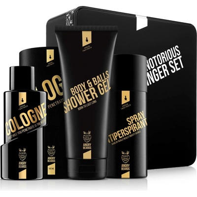 Angry Beards Notorius Urban Twofinger Kolínská 100 ml + sprchový gel na tělo a kule 230 ml + antiperspirant sprej 150 ml + Antistick 10 g