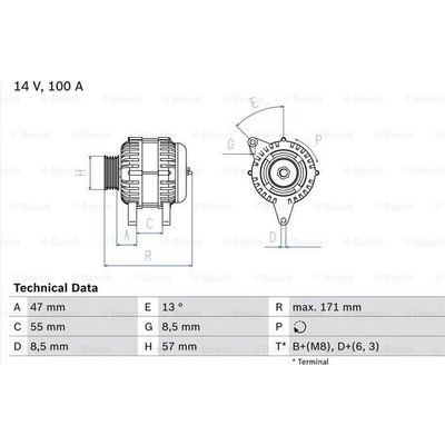 Alternátor BOSCH 0 986 040 370
