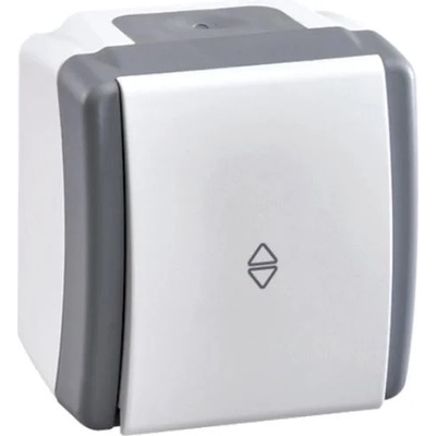 MONO КЛЮЧ ДЕВИАТОРЕН СХ6 ОТКРИТ МОНТАЖ ip54 mono octans БЯЛ СИВ (mn-154-020001-109)