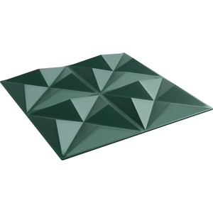 vidaXL Стенни панели 24 бр. 50 x 50 cm Оригами Зелен XPS Пяна (42046070)