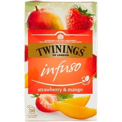 Twinings Infuso aromatizovaný bylinný čaj s příchutí manga a jahod 20 x 2 g