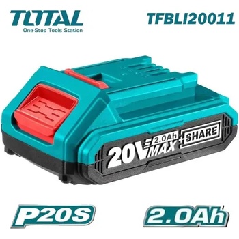 TOTAL Батерия акумулаторна, 20V, 2Ah, Li-ion, TOTAL TFBLI20011 Industrial (TFBLI20011 Industrial)