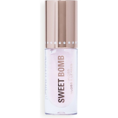 Makeup Revolution Y2k Sweet Bomb trblietavý lesk na pery Candyfloss Pink Glitter 4,5 ml