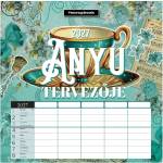 Lizzycalendar Стенен календар LIZZYCALENDAR 300x600 мм, вертикален, дизайн на Anyu, в стил „скрапбук, 2027 г (7540227011)