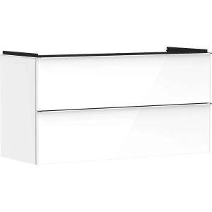 Hansgrohe Xelu Q - Шкафче за умивалник, 63x118x50 см, 2 чекмеджета, лъскаво бяло/хром 54035000 (54035000)