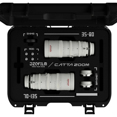 DZO Optics DZOFilm Catta Zoom 35–80/70–135 mm T2.9 Sony E (bílá sada 2 objektivů v kufru)