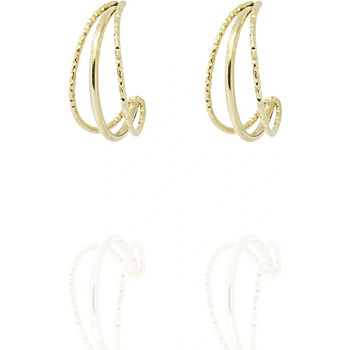 Foxette náušnice z chirurgické oceli Severance PVD zlatý F-1121