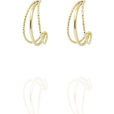 Foxette náušnice z chirurgické oceli Severance PVD zlatý F-1121