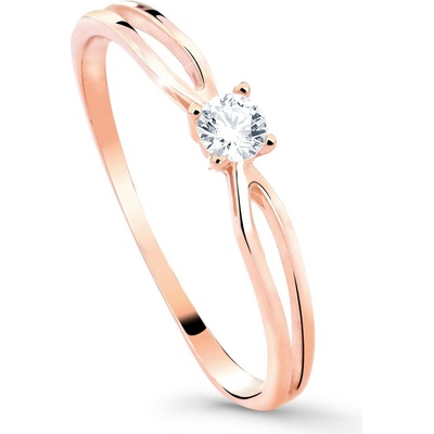 Cutie Jewellery gold zásnubní prsten Z8027 ze zlata se zirkonem Růžová