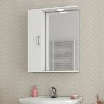 Drop Ritmo бял шкаф с огледало за окачване с 1 врата, 58 см ляв (5KRTL60WH)