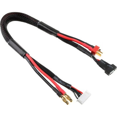 Team corally Кабел за зареждане Т конектор Team Corally - Charge/Balance Lead - T-Plug 4S - Charger 6S XH Connector - 4S XH Connector - 14 AWG ULTRA V+ Silicone Wire - 30cm - 1 pc C-50283 (C-50283)