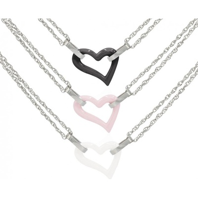 Prosperk náramek keramické srdíčko růžové S6052