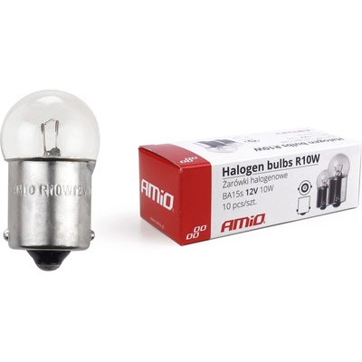 AMiO Halogenové žárovky R10W BA15s 12V 10W 10 ks.