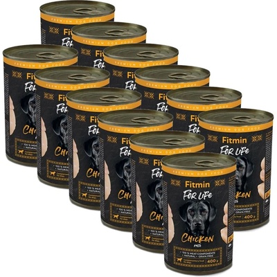 Fitmin Консерва Fitmin For Life CHICKEN пате 12 x 400 г