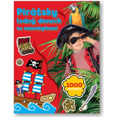 Pirátsky lodný denník so samolepkami