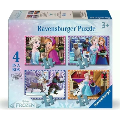 Ravensburger sada 4v1 Ledové království 12,16,20,24 dílků