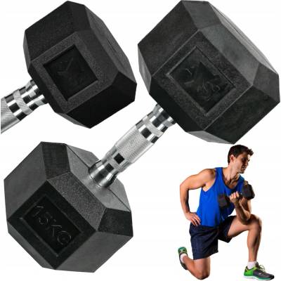 Activ Space Potažené pogumované jednoruční činky 1 x 15 kg