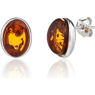 Jan Kos jewellery Stříbrné náušnice s jantarem MHT-5809/SA00