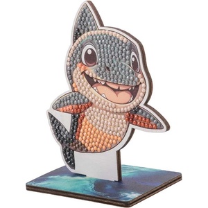 Craft Buddy Комплект за диамантена бродерия Craft Buddy - Crystal Art Buddies, Акула (CBCAFGR-31GEN053)