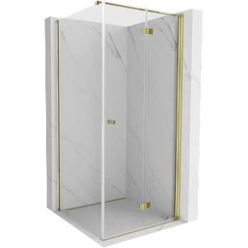 Mexen Mist-F сгъваема душ кабина дясна 100 x 100 см, прозрачна, златна - 8A6T-100-100-50-00-P (8A6T-100-100-50-00-P)