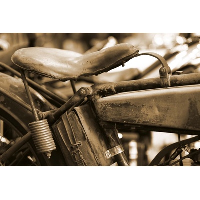 DIMEX ART Флизелинов фототапет мотоциклет със седло 375 x 250 см