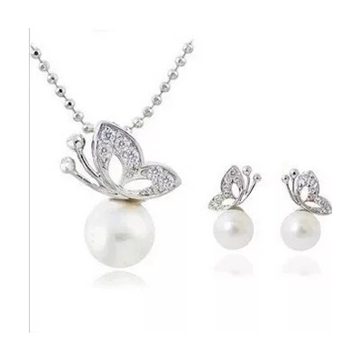 Комплект Бижута пеперуда с перли код 48