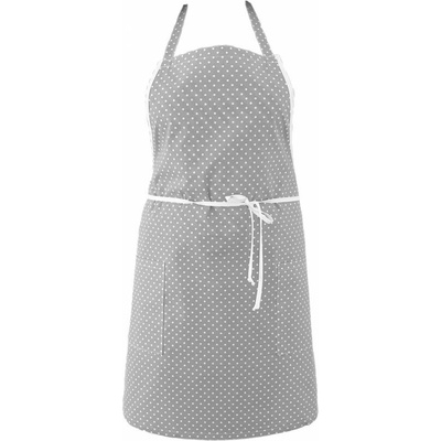 Polášek Bavlněná zástěra Puntíky Šedá