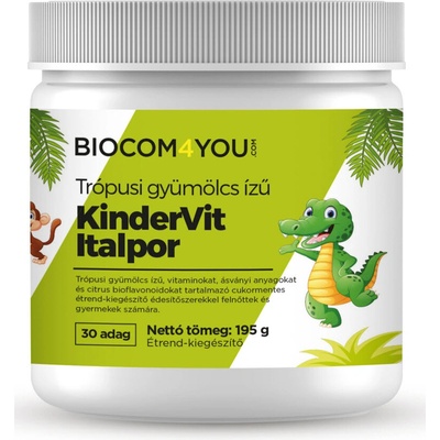 Biocom Kindervit s príchuťou tropického ovocia 195 g