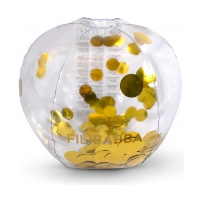Filibabba Plážová lopta gold confetti