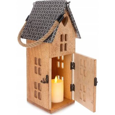 Lucerna Orion dřevěná 35,5 cm