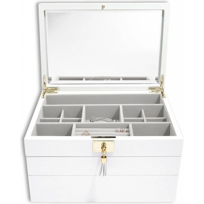 Stackers luxusní šperkovnice 3v1 Orchid White Leather bílá 75457