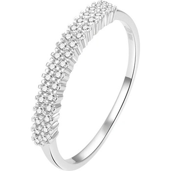 Beneto stříbrný prsten s čirými zirkony AGG408